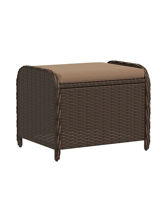 Garden Stool Cube Outdoor Rattan with Cushion B...
