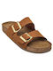 Air Anesis Women's Flat Sandals Flatforms in Brown Color