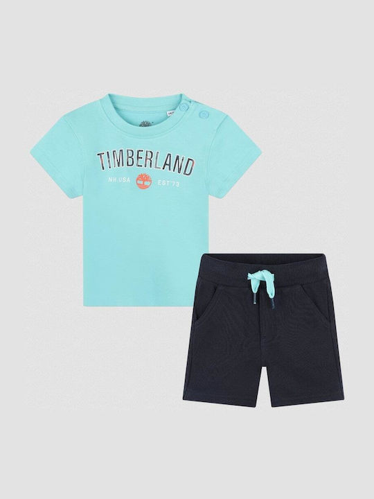 Timberland Kids Set with Shorts Summer 2pcs Blue