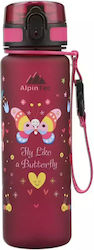 AlpinPro Παιδικό Παγούρι Πεταλούδα Πλαστικό Rasberry Butterfly 500ml