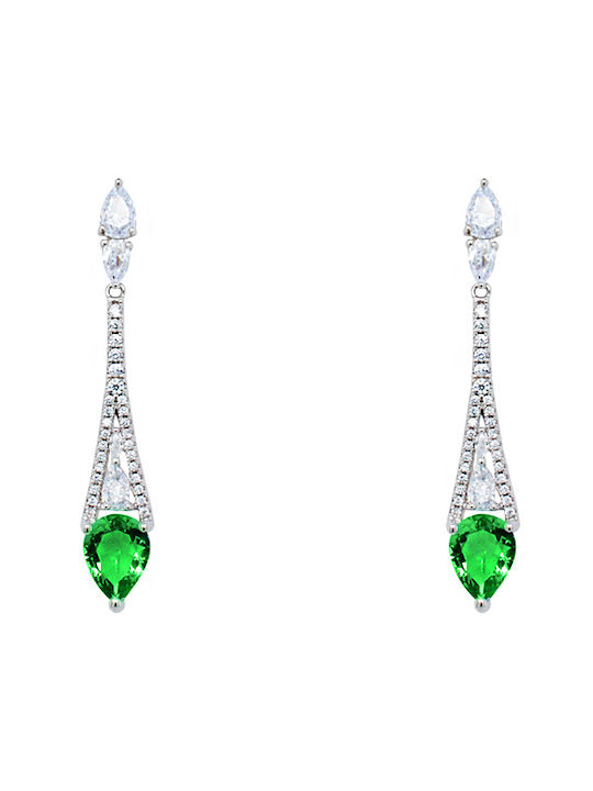 Silver Pendant Earrings 925 Zirconia