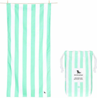 Dock & Bay Quick Dry Beach Towel Green 80x160cm.