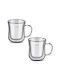 Lamart Vaso Set Tassen Kaffee aus Porzellan Transparent 220ml 2Stück 8590669313419