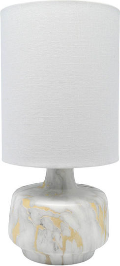 Ankor Ceramic Table Lamp for Socket E14 with White Shade and Base