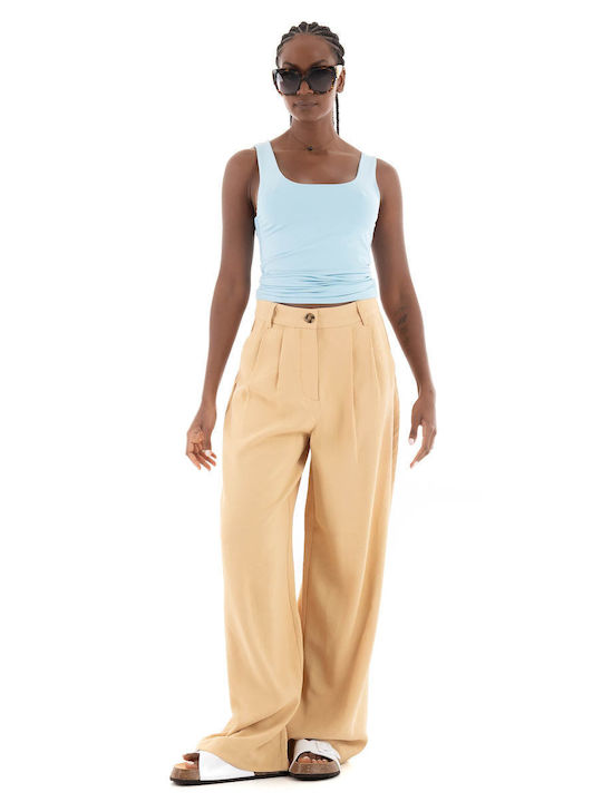 Vero Moda Women's High-waisted Fabric Trousers ...