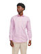 Jack & Jones Long-sleeved Cotton Shirt Pink