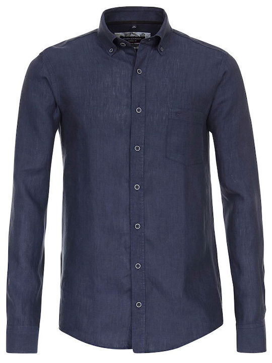 Casa Moda Men's Shirt Linen Blue