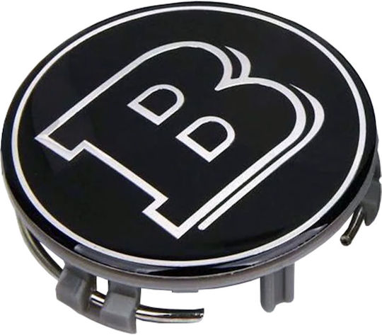 Τάπα Κέντρου Ζάντας Brabus με Εσωτερική Διάμετρο 75mm Μαύρο 1τμχ