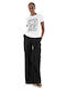 Hugo Boss Women's Fabric Trousers in Relaxed Fit Black