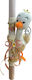 Easter Candle Round Handmade
