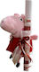 Easter Candle Peppa Pig Round Handmade