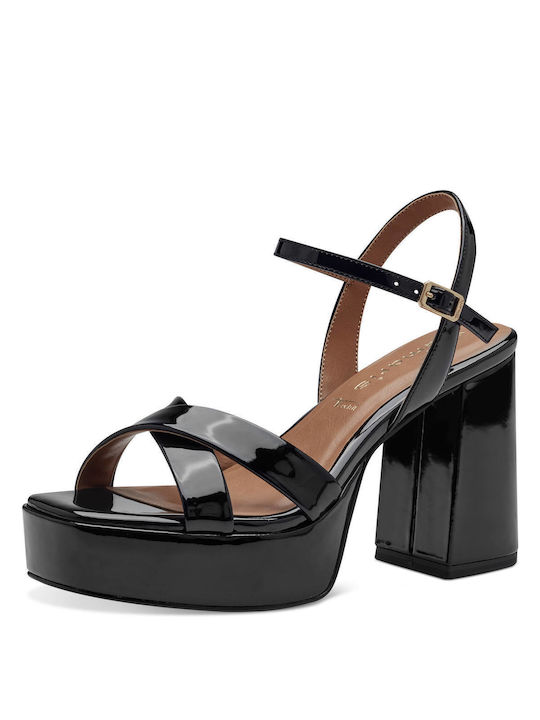 Tamaris Synthetic Leather Women's Sandals Black