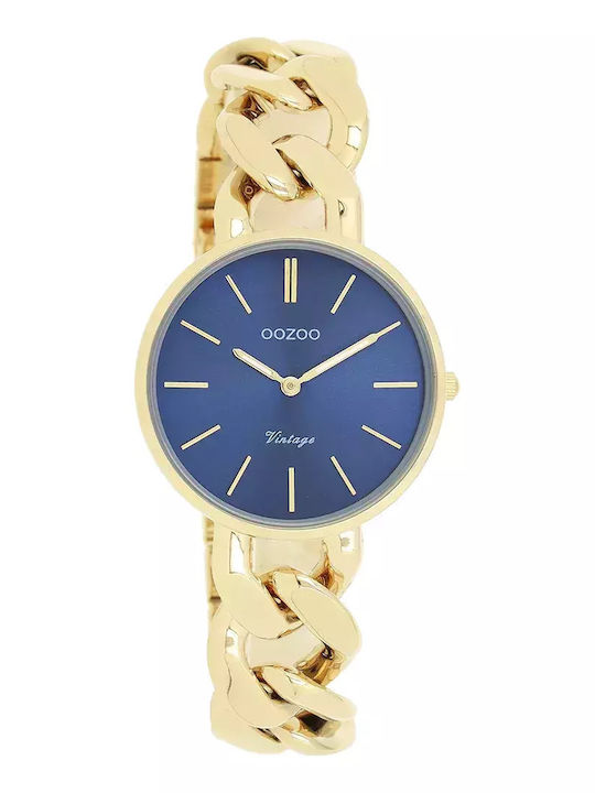 Oozoo Vintage Women's Watch with Gold Metal Bracelet