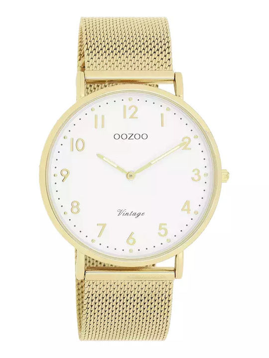 Oozoo Vintage Γυναικείο Ρολόι 40mm Μπαταρίας με...