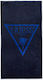 Guess Triangle Beach Towel Cotton Blue 100x180cm.