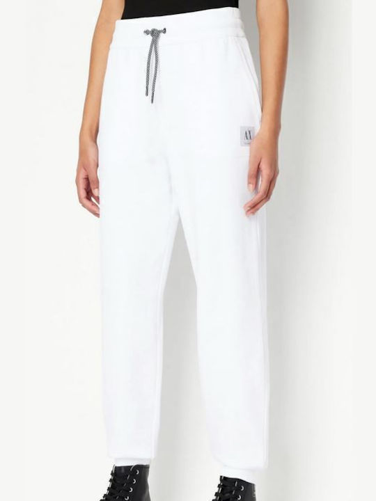 Pantaloni de trening cu Elastic White
