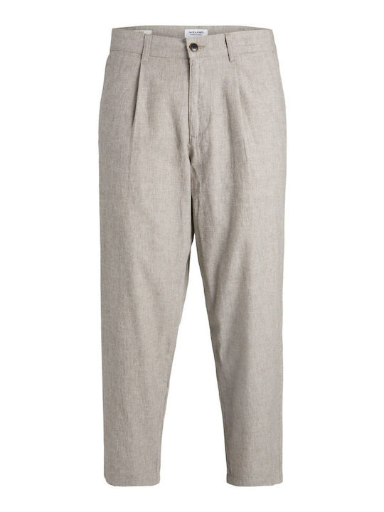 Παντελόνι Chino Ελαστικό σε Tapered Γραμμή Beige Mel