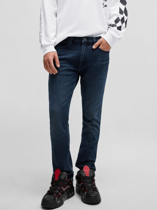 734 Men's Jeans Pants with Slim Fit Dark Blue