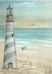 Stamperia A4 Sea Tissue paper Decoupage Multico...
