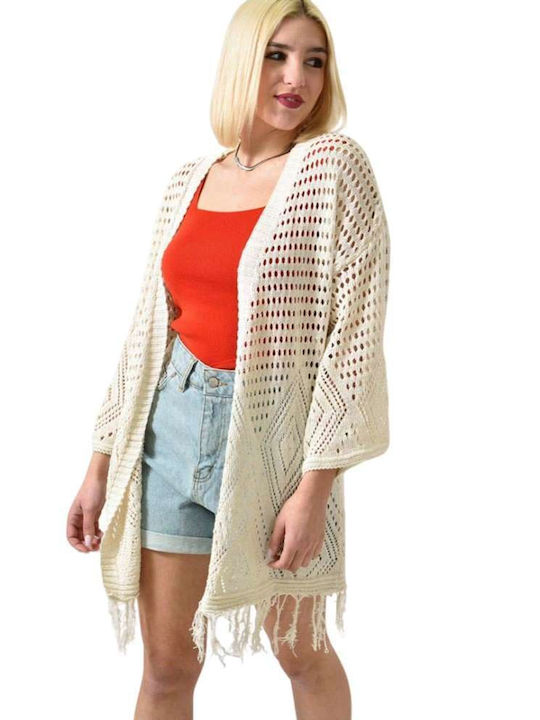 Potre Women's Knitted Cardigan Ecru