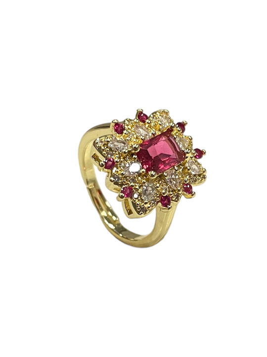 Kupferring M3010 - Gold Fuchsia