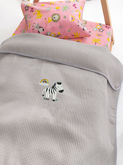 Palamaiki Decke Kinderbett Waffel Gray Candy/2 Grey 100x150cm
