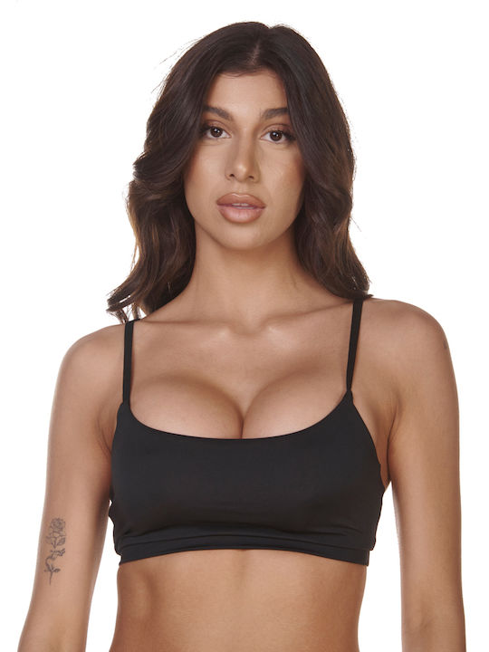 Blu4u Sports Bra Bikini Top with Detachable & A...