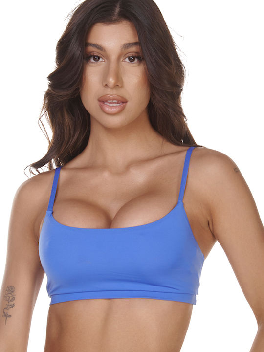 Blu4u Sports Bra Bikini Top with Adjustable Str...