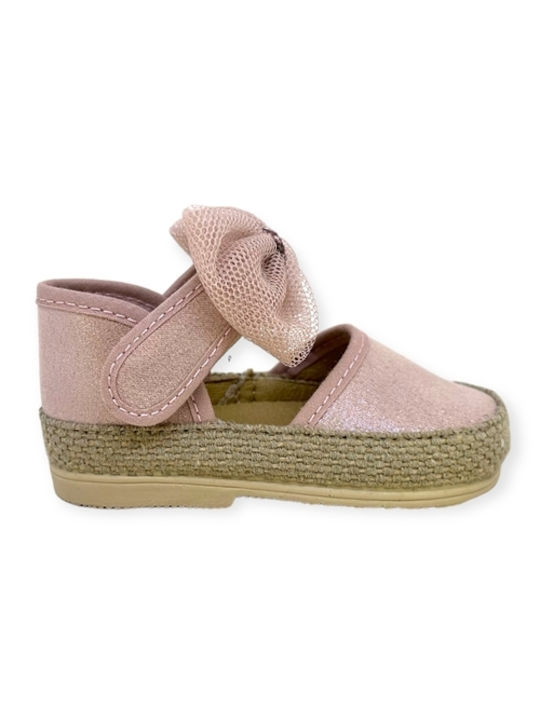 Vulladi Παιδικές Espadrilles mit Bügel- und Schleifenverschluss Rosa