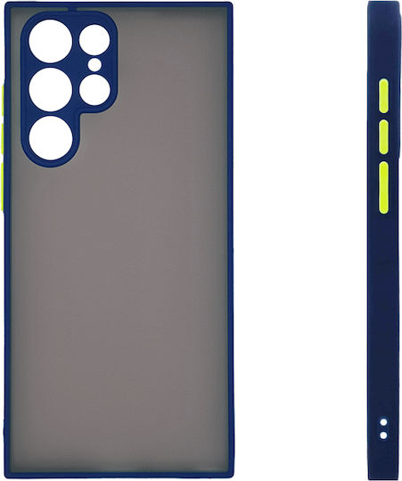 Sonique Color Button Bumper Silicon / Plastic Albastru (Galaxy S22 Ultra 5G)