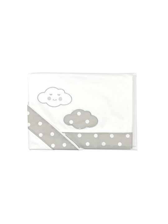 Baby Star Nor Seturi de cearșafuri pentru bebeluși Pentru Patut Bumbac Albe 105x150buc 3buc