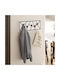 Megapap Wall Hanger Trace Wooden 5 Hooks White 74.6x26.6x1.8cm