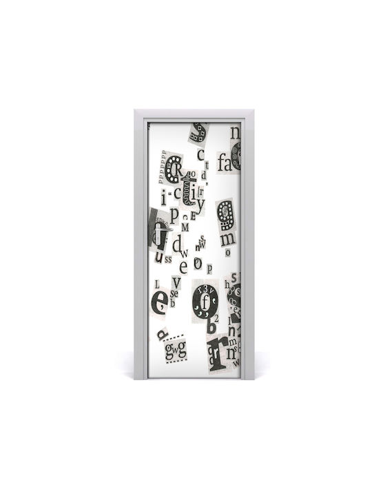 Dekorativer Aufkleber Tür Letters From Newspaper doorsticker-f-39907961 85x205cm Tulup
