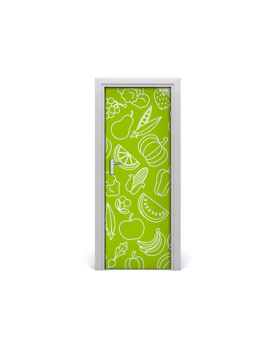 Autocolant Decorativ Ușa Vegetables And Fruits doorsticker-f-62856901 85x205buc Tulup
