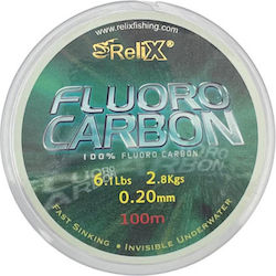 Relix Πετονιά Fluorocarbon Διάφανη 100m / 0.2mm