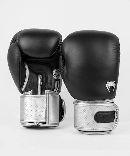 Venum Boxing Gloves Leather for Match Black
