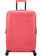 American Tourister Spinner Exp 67/24 Medium Hard Suitcase Sugar Pink with 4 Wheels Height 67cm
