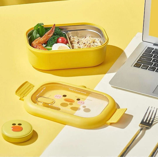 Essensbehälter Lunchbox Inox Gelb 930ml 1Stück