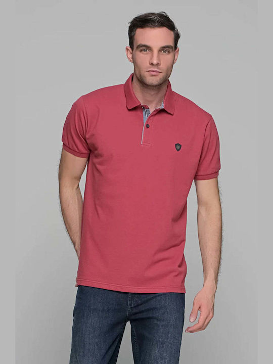 Everbest Men's Blouse Polo Pink