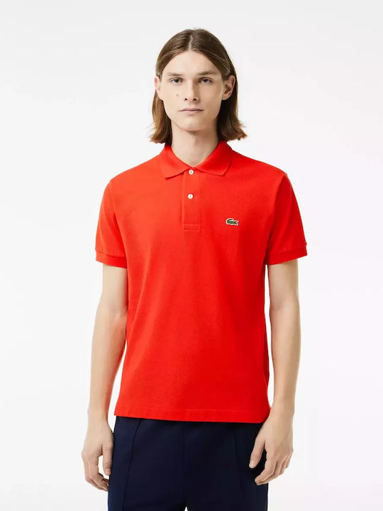 Lacoste Herren Shirt Kurzarm Polo Orange