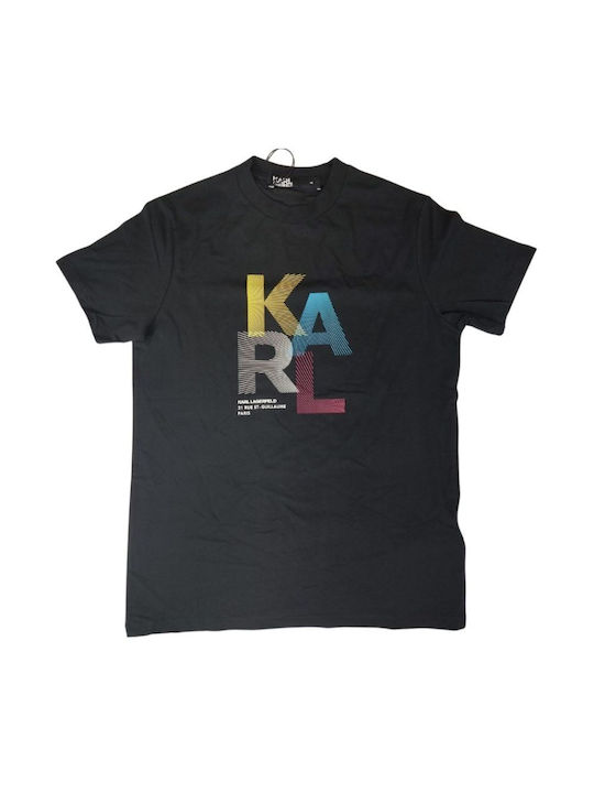 Karl Lagerfeld Herren Shirt Kurzarm BLACK