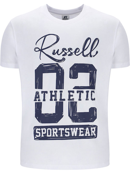 Russell Athletic Ανδρικό T-shirt Κοντομάνικο Λευκό