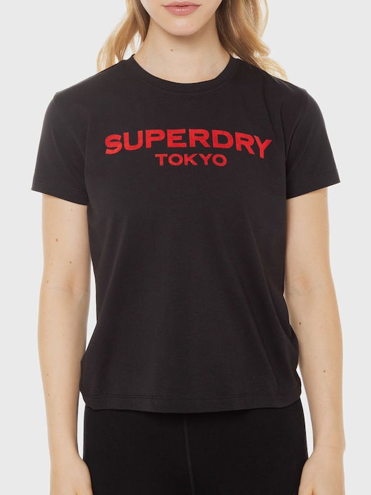 Superdry Women's Athletic T-shirt Black