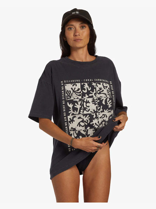 Billabong Γυναικείο Oversized T-shirt Γκρι