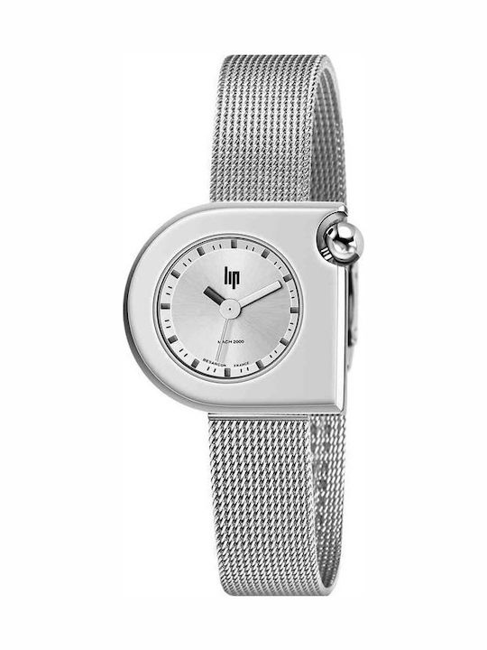 Lip Watches Γυναικείο Ρολόι Μπαταρίας με Ασημί Μεταλλικό Μπρασελέ