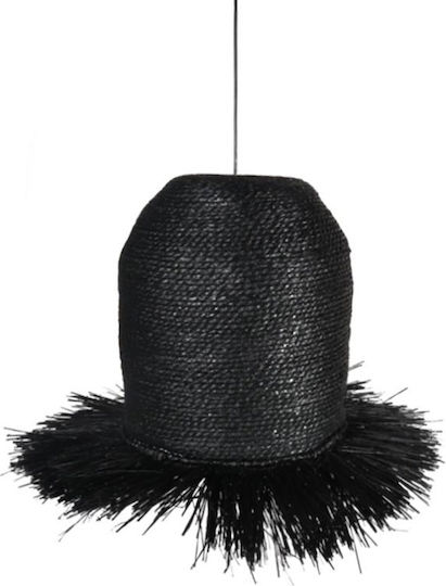 Fylliana Hängelampe Schwarz Boho mit Fassung E27 40x47cm.