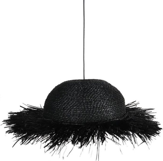 Fylliana Κρεμαστό Φωτιστικό Μαύρο Boho με Ντουί E27 40x21εκ.