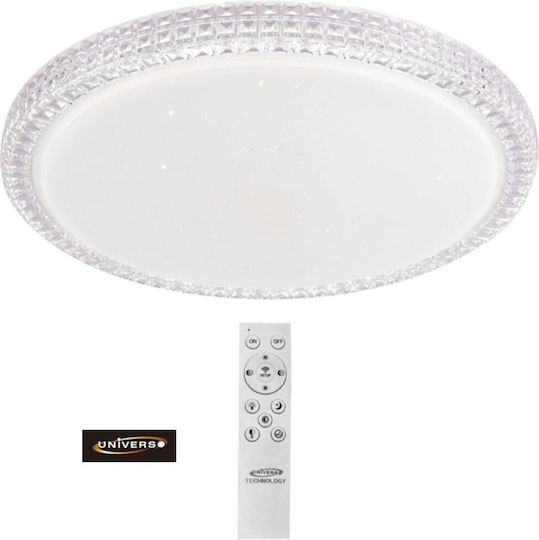 Universo Illuminazione Таванно осветление 50бр Бяла с Вграден LED и Дистанционно Управление