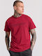 Funky Buddha Herren T-Shirt Kurzarm Bordeaux