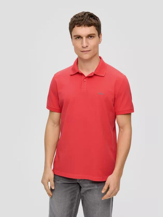 S.Oliver Men's Blouse Polo Coral